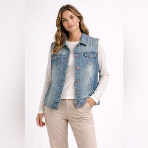 MAKERS Stylish Blue Denim Vest. PTP 25